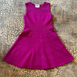 MILLY ICONIC CHEVRON PATTERN KIDS FUSHIA DRESS SIZE 6/7 NO LONGER MADE